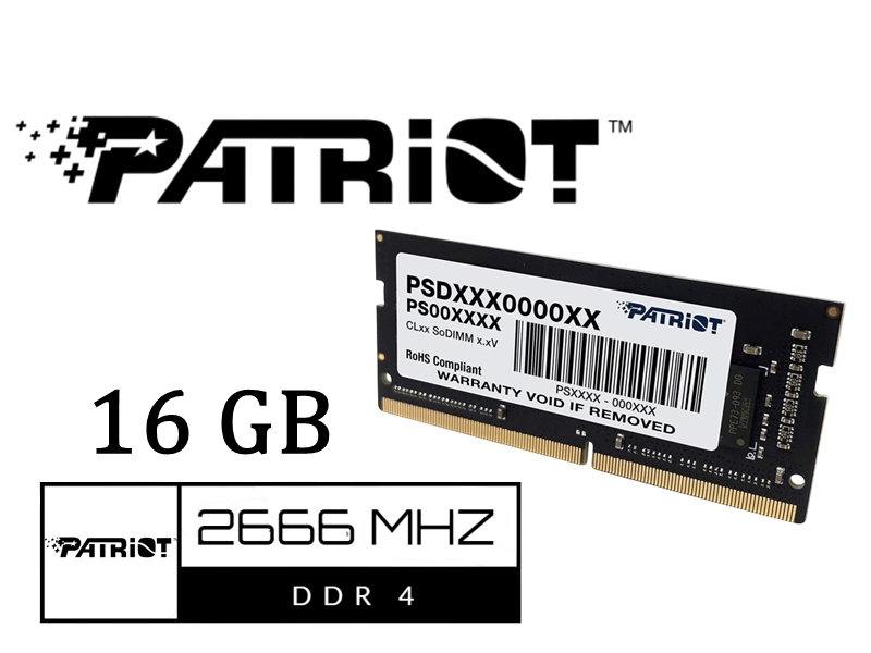 PATRIOT SODIMM DDR4 16GB 2666MHz CL19